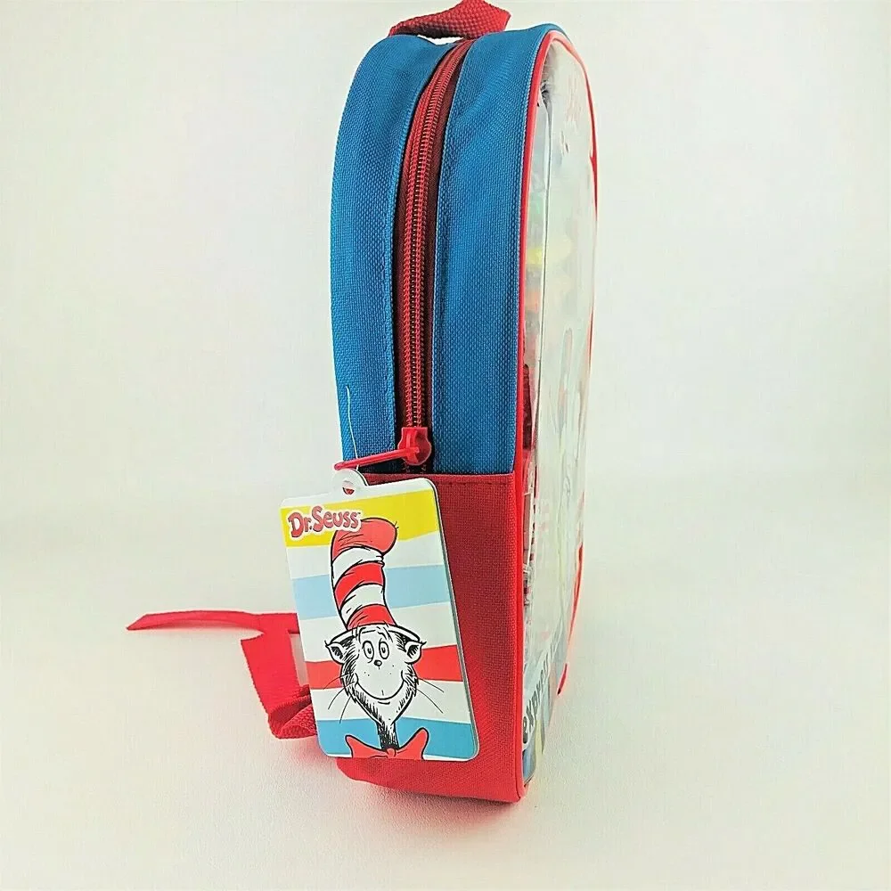 Dr. Seuss Art & Activity Reusable Backpack Markers, Crayons, Stamps Toddler Toy